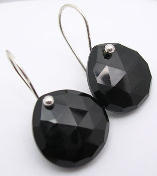 Cercei Argint 925 cu Onix Negru, 2.6 cm lungime