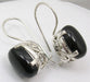 Cercei Argint 925 cu Onix Negru, 2.7 cm lungime