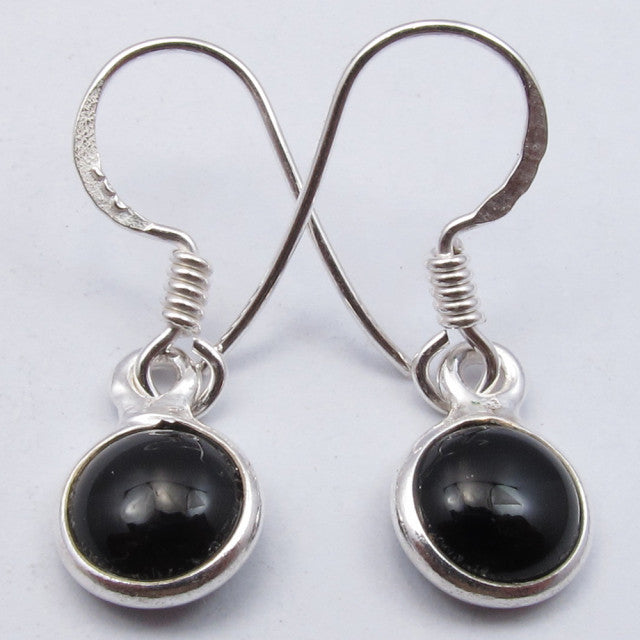Cercei Argint 925 cu Onix Negru, 2,7 cm lungime
