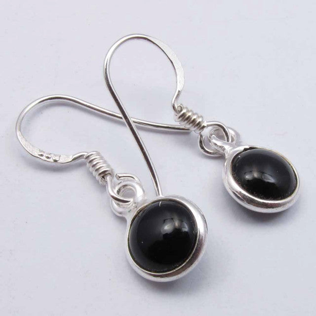 Cercei Argint 925 cu Onix Negru, 2,7 cm lungime