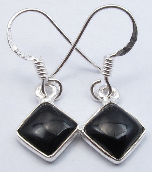 Cercei Argint 925 cu Onix Negru, 2,9 cm lungime