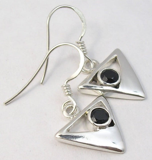 Cercei Argint 925 cu Onix Negru, 2,9 cm lungime