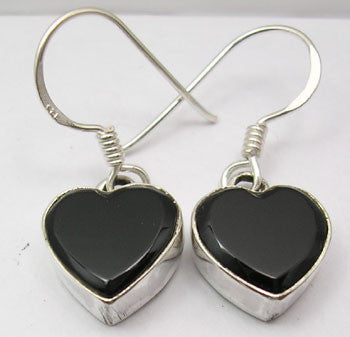 Cercei Argint 925 cu Onix Negru, 2.9 cm lungime