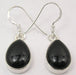 Cercei Argint 925 cu Onix negru, 3.3 cm lungime