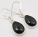 Cercei Argint 925 cu Onix negru, 3.3 cm lungime