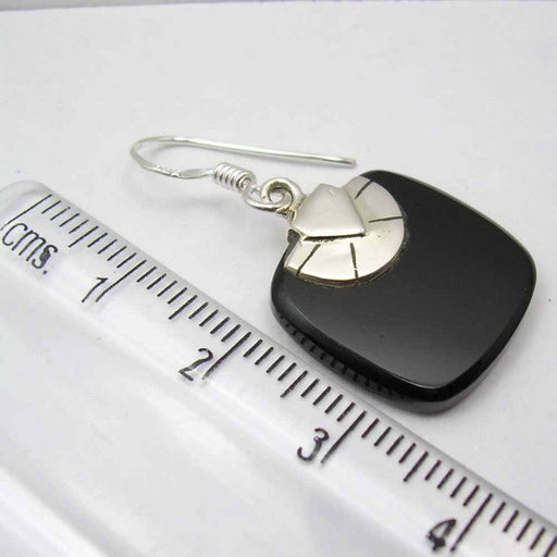 Cercei Argint 925 cu Onix Negru, 3,4 cm lungime