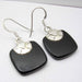 Cercei Argint 925 cu Onix Negru, 3,4 cm lungime
