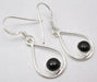 Cercei Argint 925 cu Onix Negru, 3.5 cm lungime