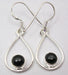 Cercei Argint 925 cu Onix Negru, 3.5 cm lungime