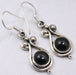 Cercei Argint 925 cu Onix Negru,3.5 cm lungime