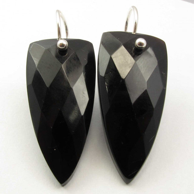 Cercei Argint 925 cu Onix Negru, 3.7 cm lungime