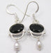 Cercei Argint 925 cu Onix Negru, 3,9 cm lungime