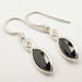 Cercei Argint 925 cu Onix Negru, 3 cm lungime