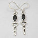Cercei Argint 925 cu Onix Negru, 4.2 cm lungime