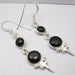 Cercei Argint 925 cu Onix Negru 4.4 cm lungime