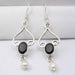 Cercei Argint 925 cu Onix Negru, 4.7 cm lungime