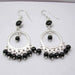 Cercei Argint 925 cu Onix Negru, 5.5 cm lungime
