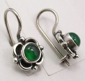 Cercei Argint 925 cu Onix Verde,1,8 cm lungime