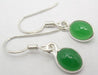 Cercei Argint 925 cu Onix Verde, 2,6 cm lungime
