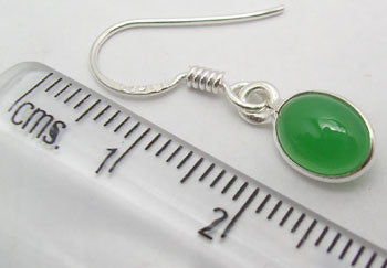 Cercei Argint 925 cu Onix Verde, 2,6 cm lungime