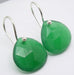 Cercei Argint 925 cu Onix Verde, 2.6 cm lungime