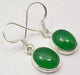 Cercei Argint 925 cu Onix Verde, 2.8 cm lungime