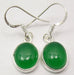 Cercei Argint 925 cu Onix Verde, 2.8 cm lungime
