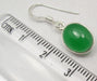 Cercei Argint 925 cu Onix Verde, 2.8 cm lungime