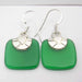 Cercei Argint 925 cu Onix Verde, 3,4 cm lungime