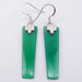 Cercei Argint 925 cu Onix Verde, 5.3 cm lungime