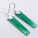 Cercei Argint 925 cu Onix Verde, 5.3 cm lungime