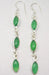 Cercei Argint 925 cu Onix Verde, 6.6 cm lungime