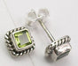 Cercei Argint 925 cu Peridot, 0,7 cm lungime