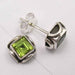 Cercei Argint 925 cu Peridot 0.7 cm lungime