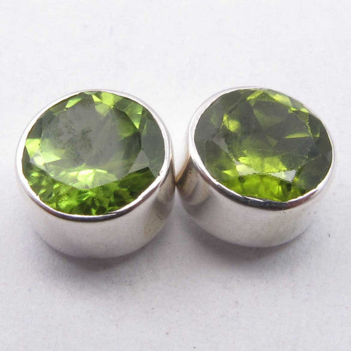 Cercei Argint 925 cu Peridot, 0.8 cm lungime