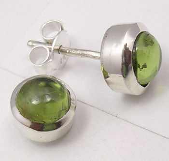 Cercei Argint 925 cu Peridot, 0.8 cm lungime