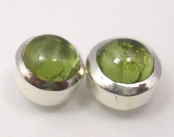 Cercei Argint 925 cu Peridot, 0.8 cm lungime