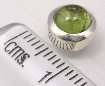 Cercei Argint 925 cu Peridot, 0.8 cm lungime
