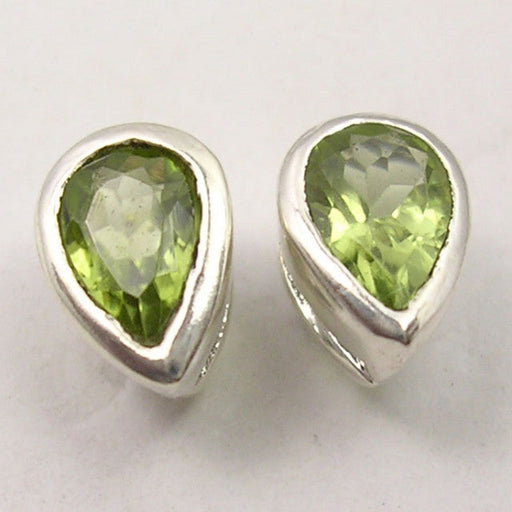 Cercei Argint 925 cu Peridot, 0.8 cm lungime