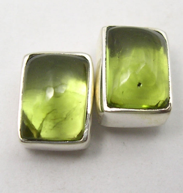 Cercei Argint 925 cu Peridot, 0,8 cm lungime