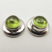 Cercei Argint 925 cu Peridot, 0.9 cm lungime