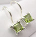 Cercei Argint 925 cu Peridot, 1.6 cm lungime