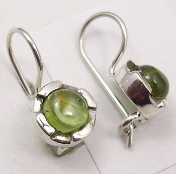 Cercei Argint 925 cu Peridot, 1.8 cm lungime