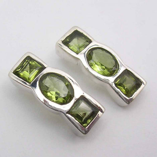 Cercei Argint 925 cu Peridot, 1.9 cm lungime