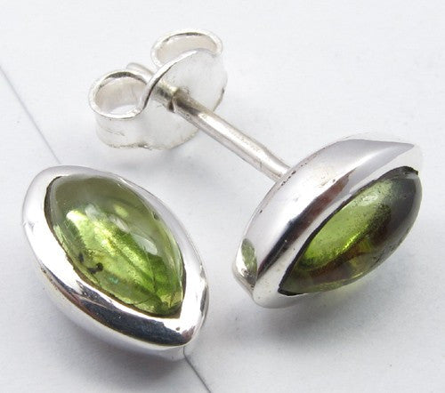 Cercei Argint 925 cu Peridot 1 cm lungime