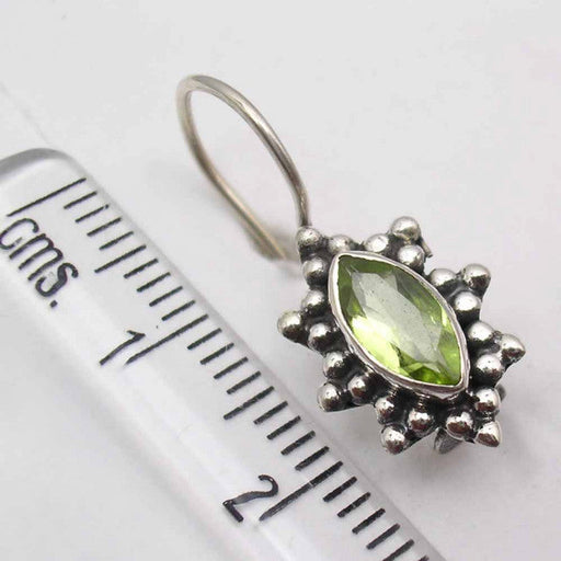 Cercei Argint 925 cu Peridot, 2.3 cm lungime