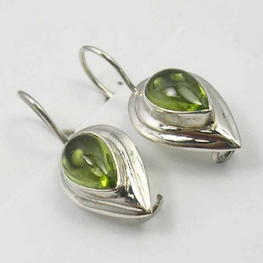 Cercei Argint 925 cu Peridot, 2.5 cm lungime