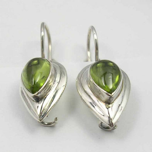 Cercei Argint 925 cu Peridot, 2.5 cm lungime