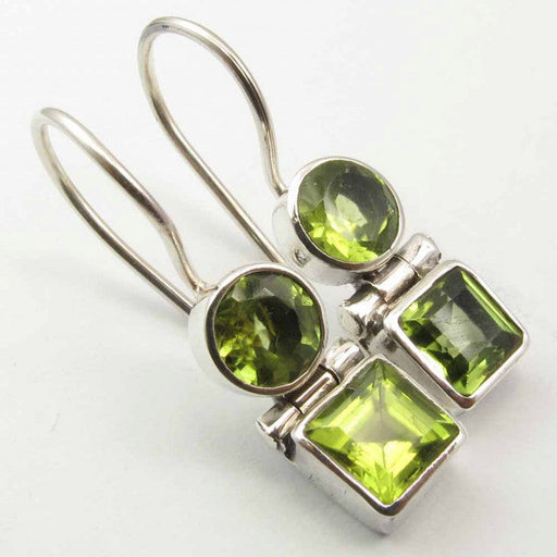 Cercei Argint 925 cu Peridot 2.5 cm lungime