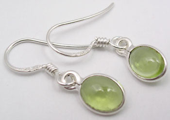 Cercei Argint 925 cu Peridot, 2.6 cm lungime